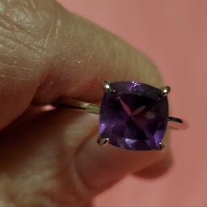 Size 6 Amethyst sterling silver ring. NWOT
